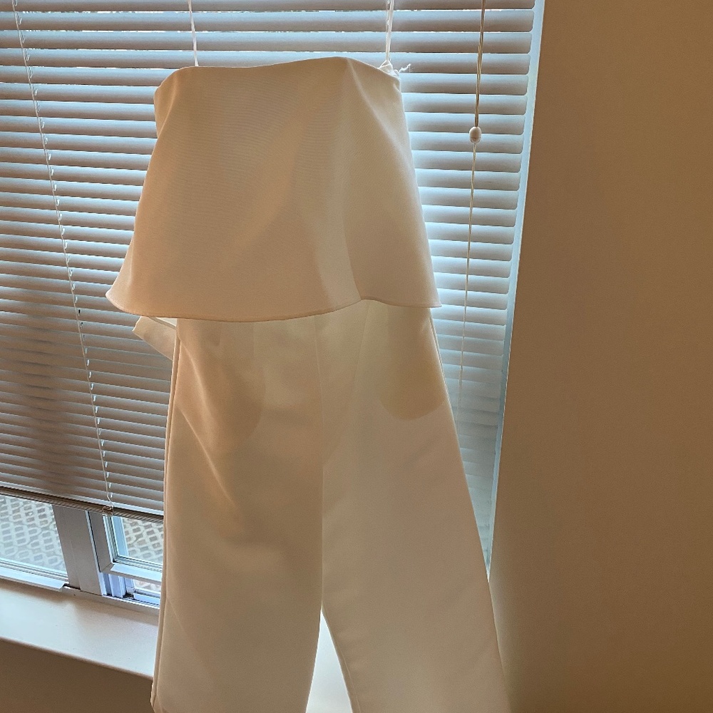 White jump suit